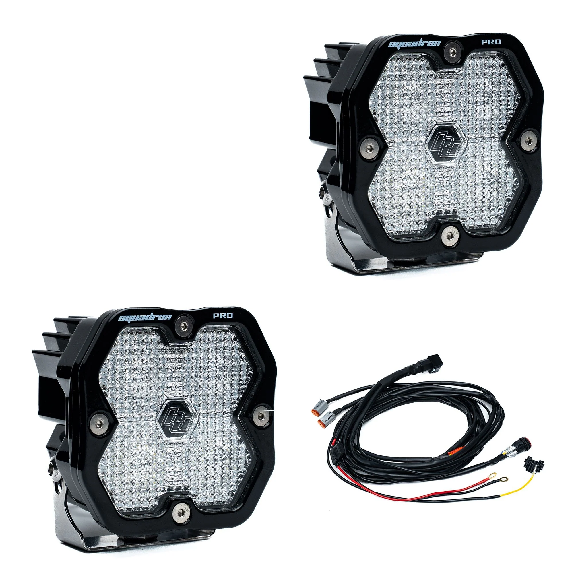 Baja Designs Squadron 2.0 Square LED Pods (Pair w/ Harness) - Image 7